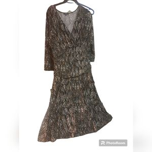 🔴Midi Tab White Black Long Sleeved, Large Reitmann's Lightweight Dress